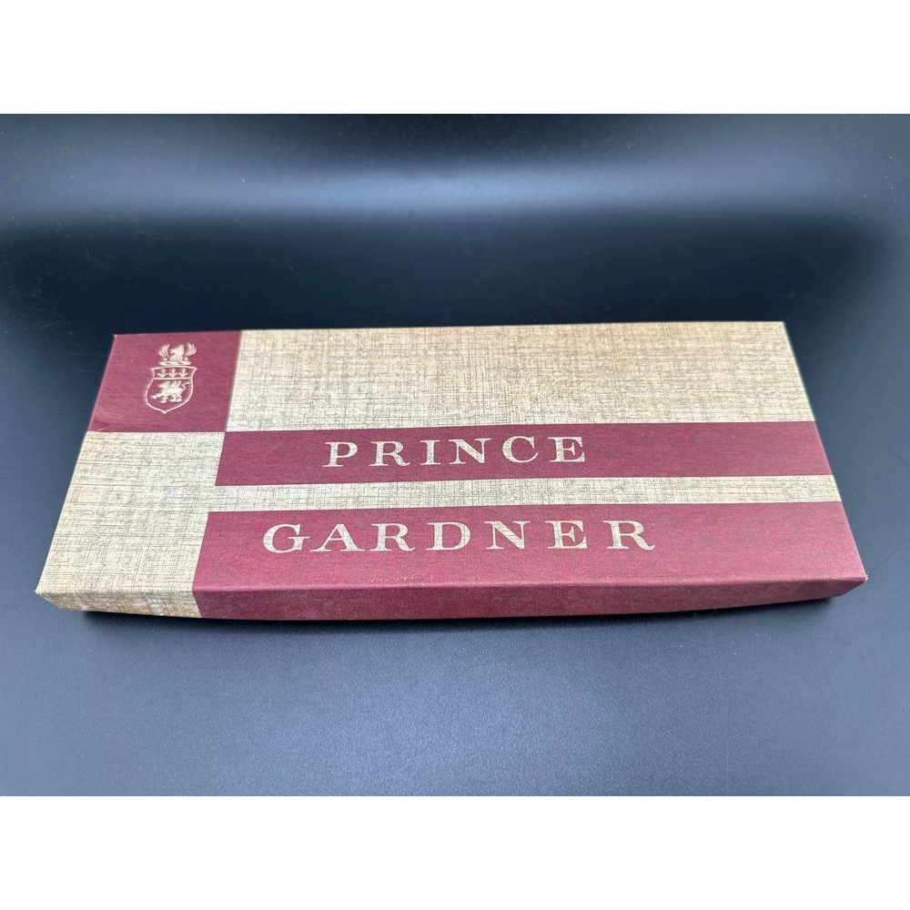 Vintage Prince Gardner Black Leather Billfold Wallet with Original Box 056-1(70)